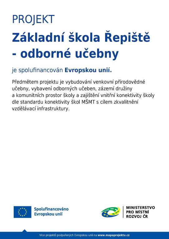 publicita ZŠ Řepiště odborné učebny